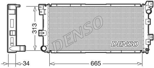 DENSO Радиатор, охлаждение двигателя DRM06002