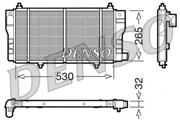 DENSO Радиатор, охлаждение двигателя DRM07002
