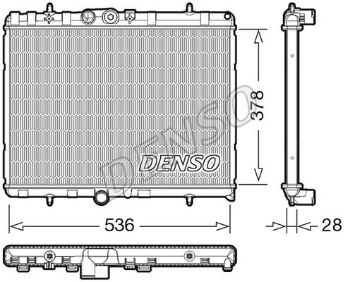 DENSO Радиатор, охлаждение двигателя DRM07004