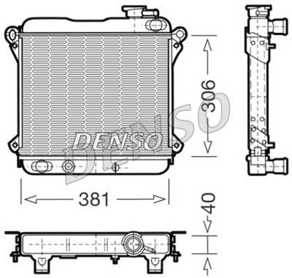 DENSO Радиатор, охлаждение двигателя DRM09001