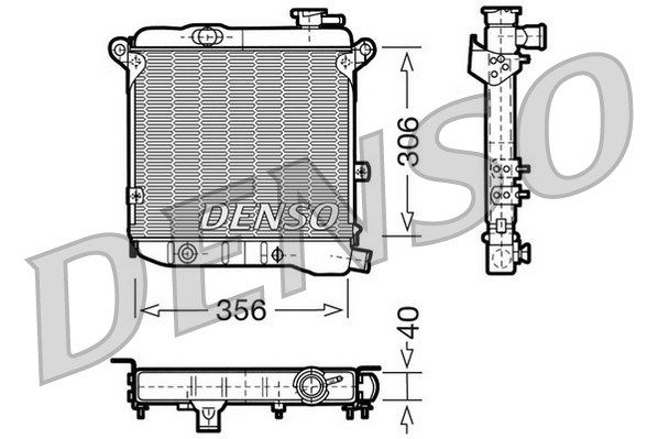 DENSO Radiaator,mootorijahutus DRM09002