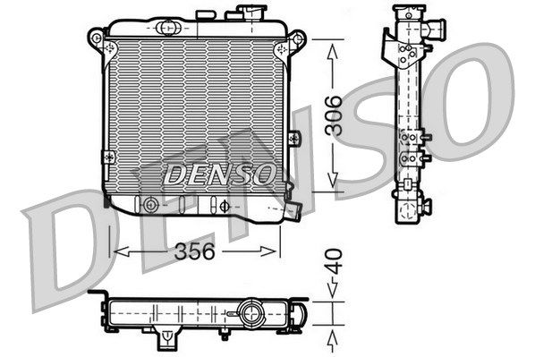 DENSO Radiaator,mootorijahutus DRM09003