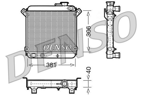 DENSO Radiaator,mootorijahutus DRM09004