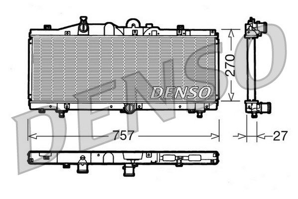 DENSO Радиатор, охлаждение двигателя DRM09010