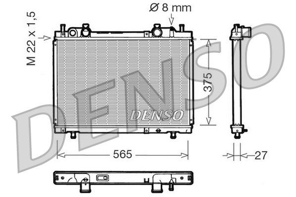 DENSO Радиатор, охлаждение двигателя DRM09026