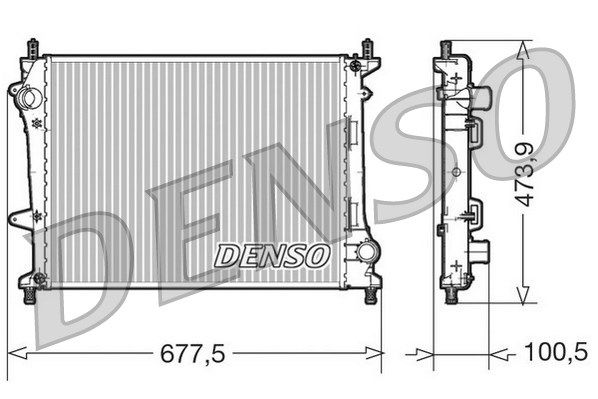 DENSO Радиатор, охлаждение двигателя DRM09037