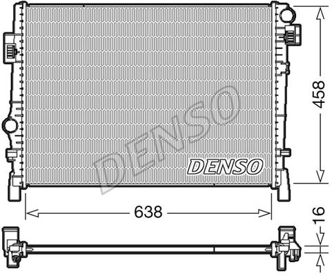 DENSO Радиатор, охлаждение двигателя DRM09054