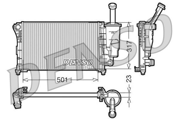 DENSO Радиатор, охлаждение двигателя DRM09086
