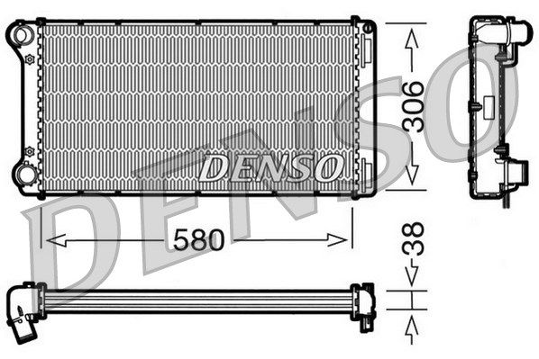 DENSO Радиатор, охлаждение двигателя DRM09098