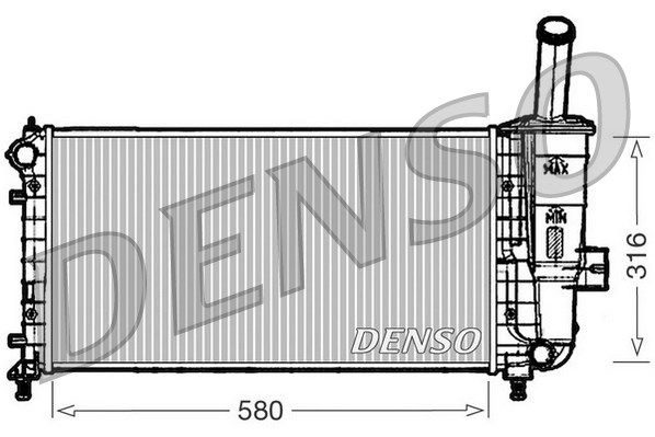 DENSO Радиатор, охлаждение двигателя DRM09102