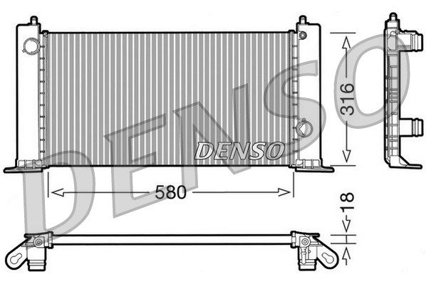 DENSO Радиатор, охлаждение двигателя DRM09120