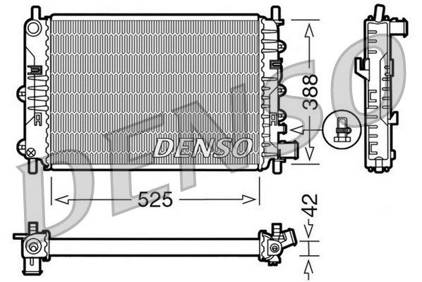 DENSO Радиатор, охлаждение двигателя DRM10026