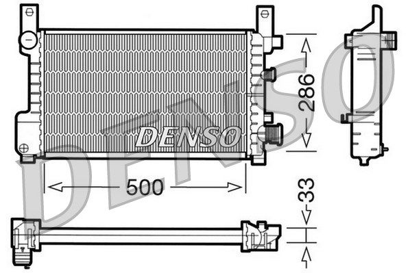 DENSO Radiaator,mootorijahutus DRM10037