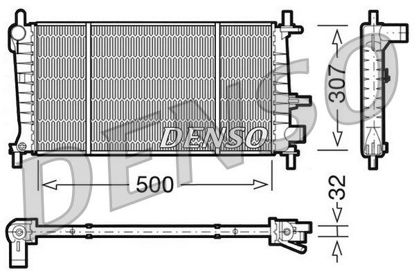 DENSO Radiaator,mootorijahutus DRM10041