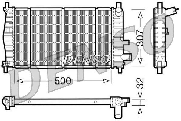 DENSO Radiaator,mootorijahutus DRM10042
