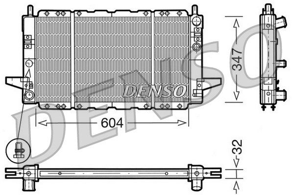 DENSO Радиатор, охлаждение двигателя DRM10086