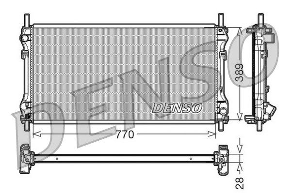 DENSO Радиатор, охлаждение двигателя DRM10104
