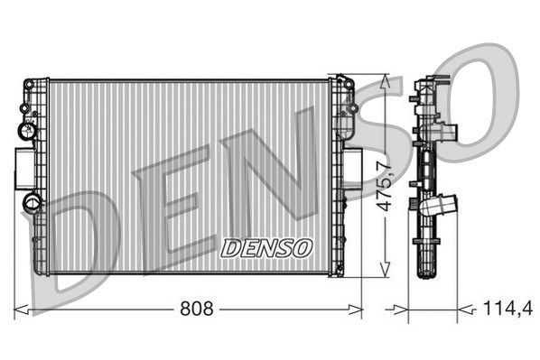 DENSO Радиатор, охлаждение двигателя DRM12010