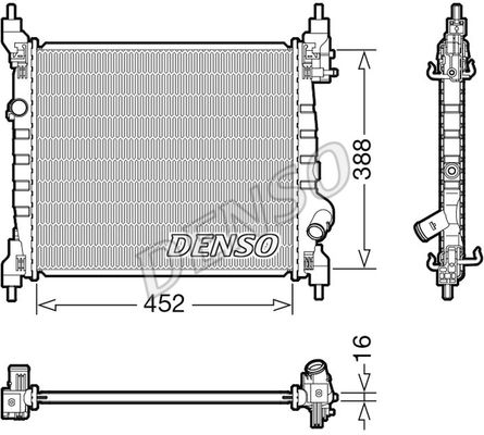 DENSO Radiaator,mootorijahutus DRM15014