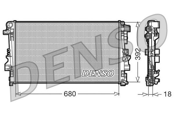 DENSO Радиатор, охлаждение двигателя DRM17012