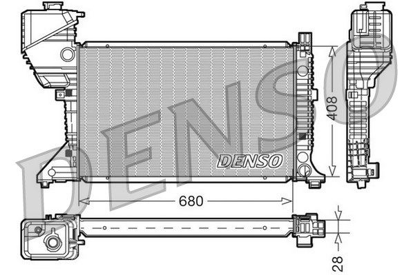 DENSO Радиатор, охлаждение двигателя DRM17015