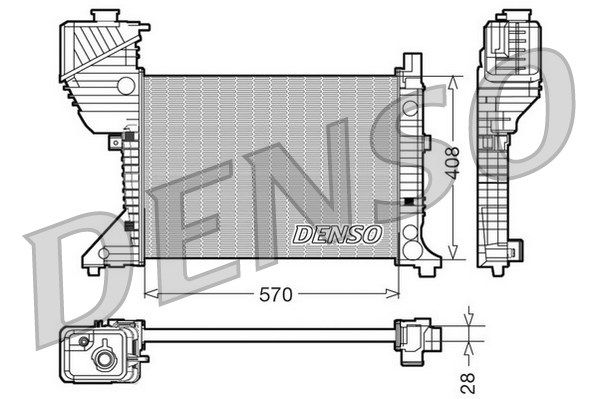 DENSO Радиатор, охлаждение двигателя DRM17016