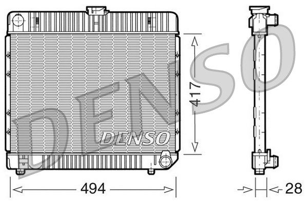 DENSO Радиатор, охлаждение двигателя DRM17020