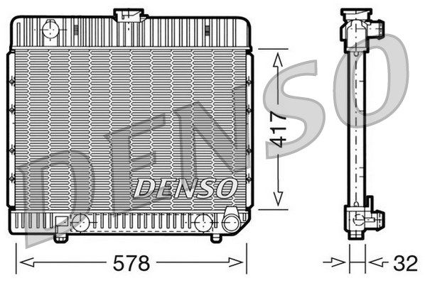 DENSO Радиатор, охлаждение двигателя DRM17024