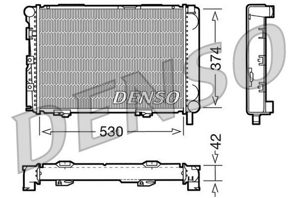DENSO Радиатор, охлаждение двигателя DRM17025