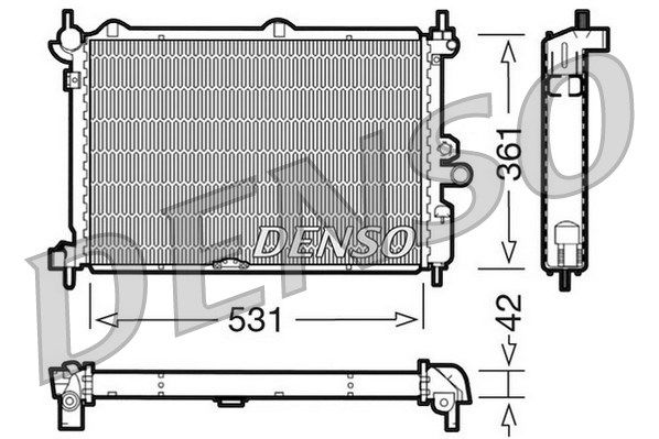DENSO Радиатор, охлаждение двигателя DRM20014