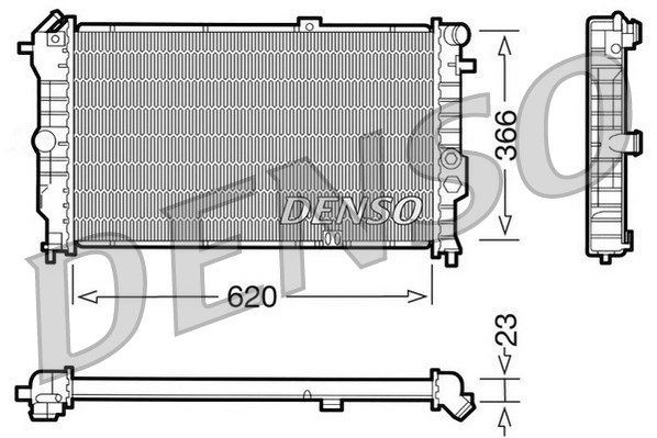 DENSO Радиатор, охлаждение двигателя DRM20020