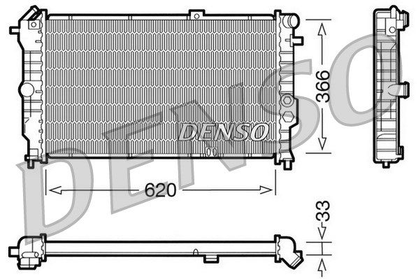 DENSO Радиатор, охлаждение двигателя DRM20021