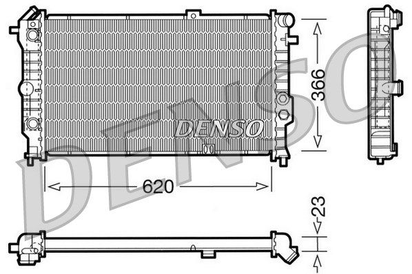 DENSO Радиатор, охлаждение двигателя DRM20022