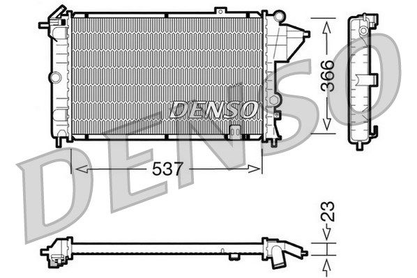 DENSO Радиатор, охлаждение двигателя DRM20023