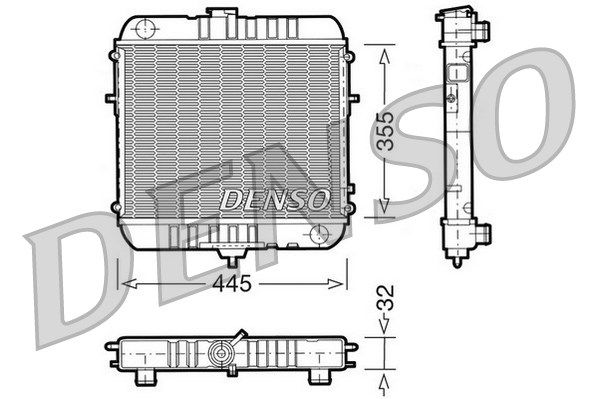 DENSO Радиатор, охлаждение двигателя DRM20072