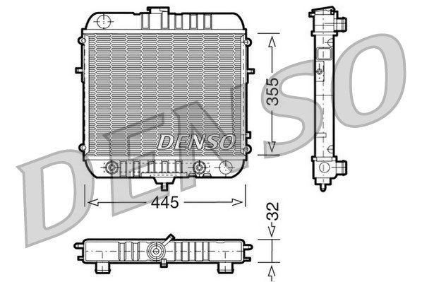 DENSO Радиатор, охлаждение двигателя DRM20073