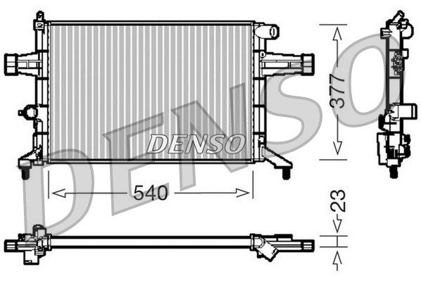 DENSO Радиатор, охлаждение двигателя DRM20082