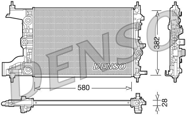 DENSO Радиатор, охлаждение двигателя DRM20097