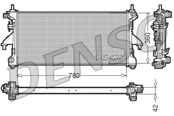 DENSO Радиатор, охлаждение двигателя DRM21102