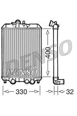 DENSO Радиатор, охлаждение двигателя DRM22001