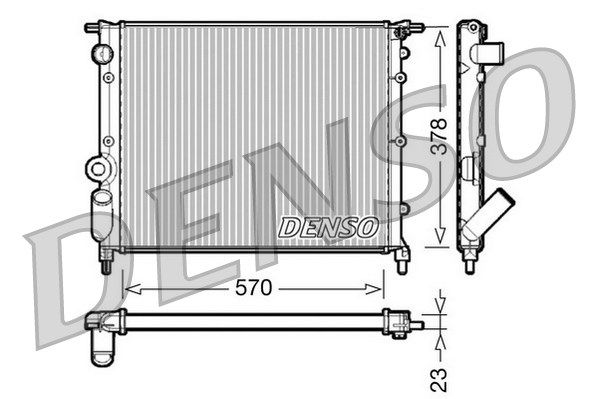 DENSO Радиатор, охлаждение двигателя DRM23013