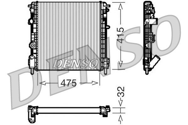 DENSO Радиатор, охлаждение двигателя DRM23014