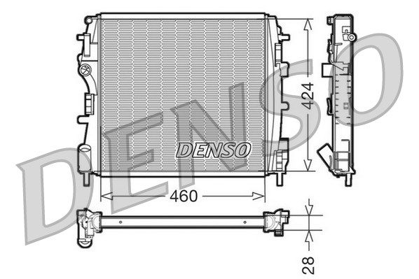 DENSO Radiaator,mootorijahutus DRM23019