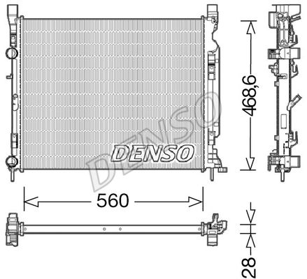 DENSO Radiaator,mootorijahutus DRM23037