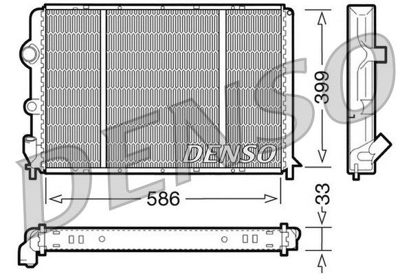 DENSO Радиатор, охлаждение двигателя DRM23050