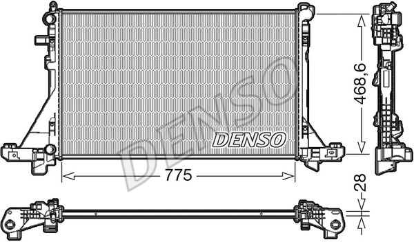 DENSO Радиатор, охлаждение двигателя DRM23112