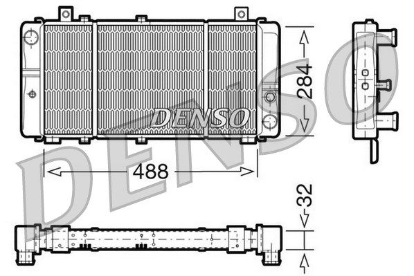 DENSO Radiaator,mootorijahutus DRM27001