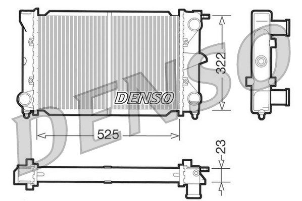 DENSO Радиатор, охлаждение двигателя DRM32003