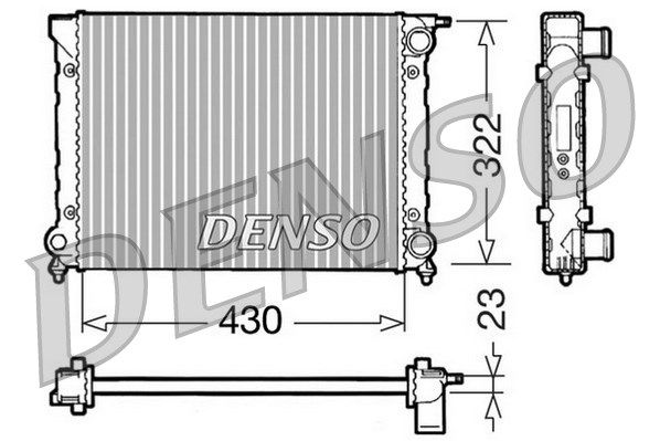 DENSO Радиатор, охлаждение двигателя DRM32004
