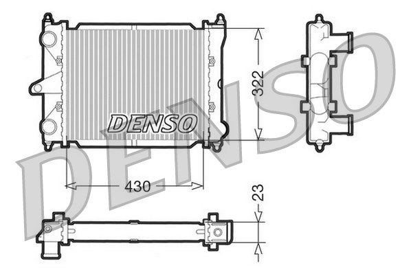 DENSO Радиатор, охлаждение двигателя DRM32033